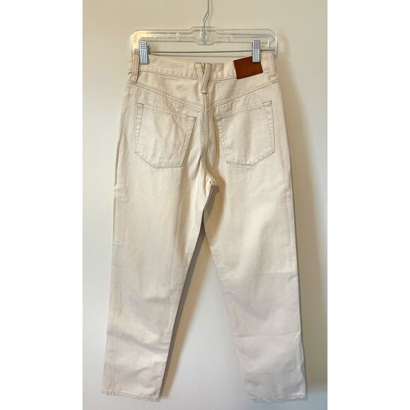 J. Crew High Rise Slouchy Boyfriend Denim Jeans Bone Cream Size 25 NEW - Picture 3 of 7